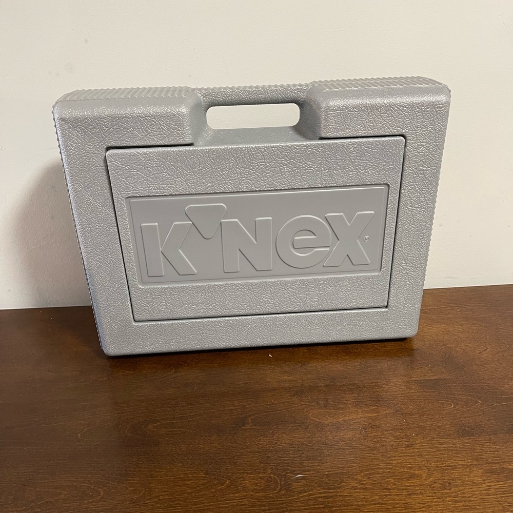 KNEX Plastic Storage Container Box Carrying Case Grey With Peices Lot
